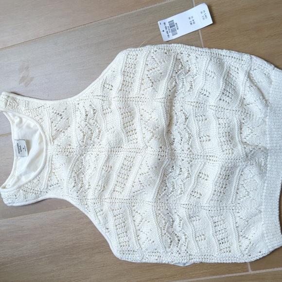 Abercrombie & Fitch Tops - Abercrombie Crochet High Neck, tank. M.  Lined.